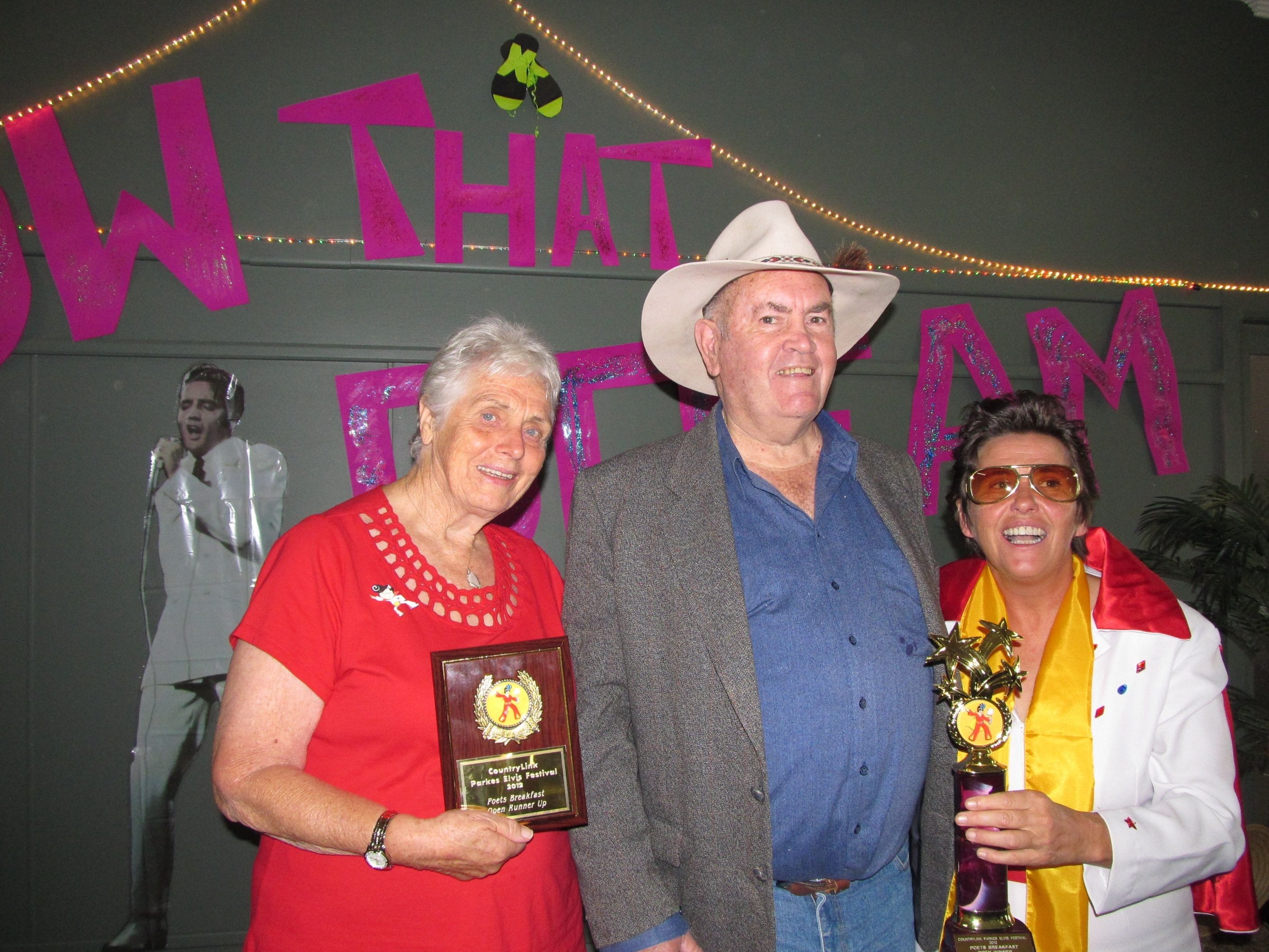 Kathy Edwards, Frank Daniel and Susie as Aussie Elvis