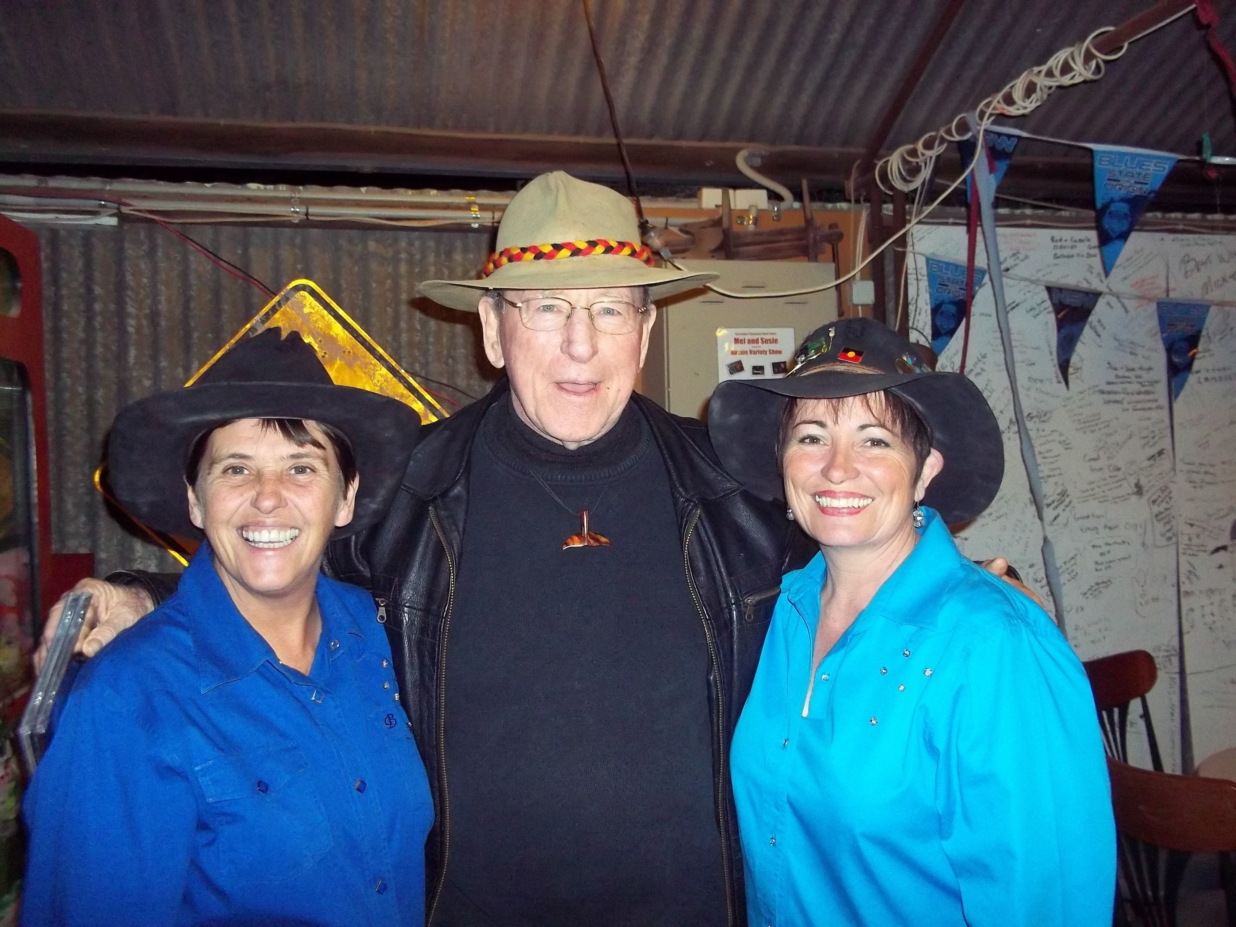 We met legendry Aussie actor Tony Barry in Winton 
in 2010